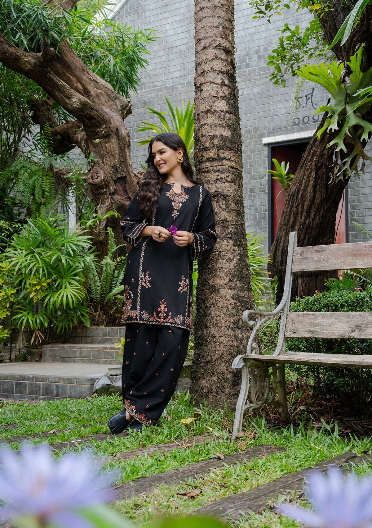 Embroidered Khaddar BT006982-BLK