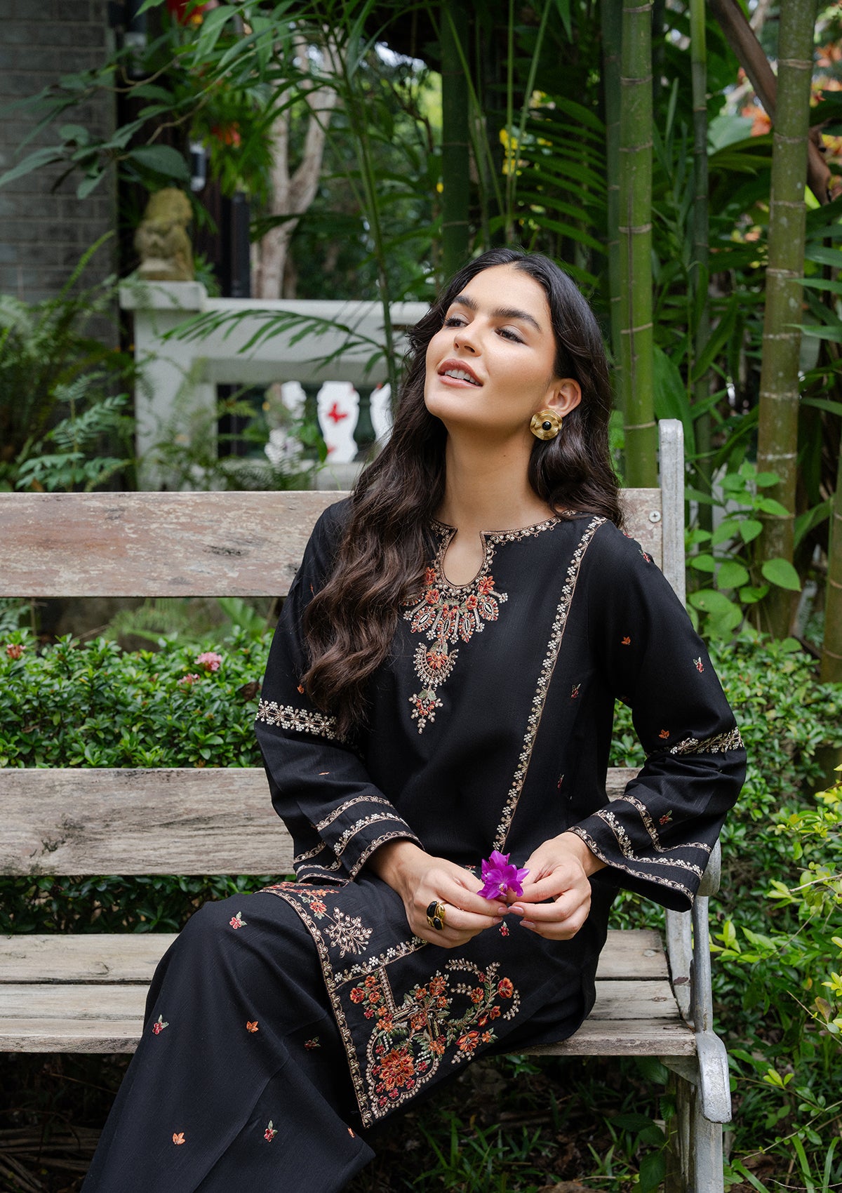 Embroidered Khaddar BT006982-BLK