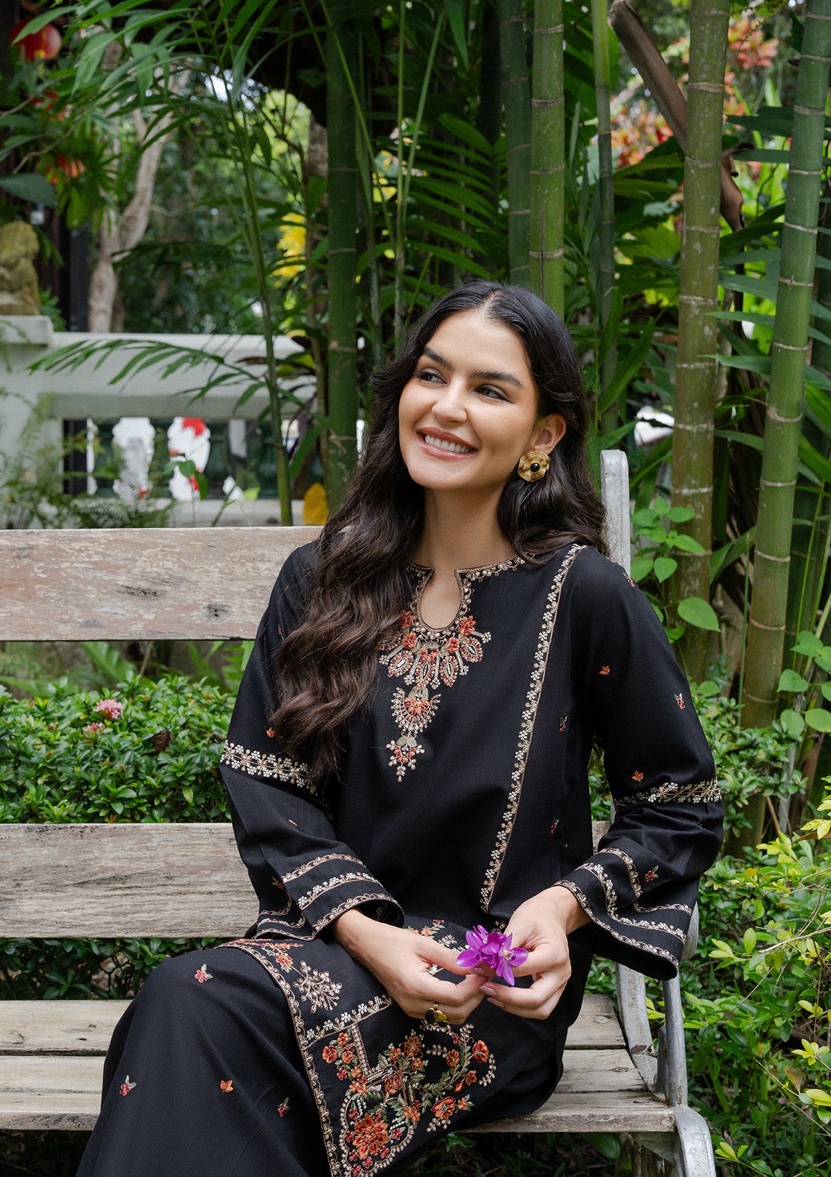 Embroidered Khaddar BT006982-BLK