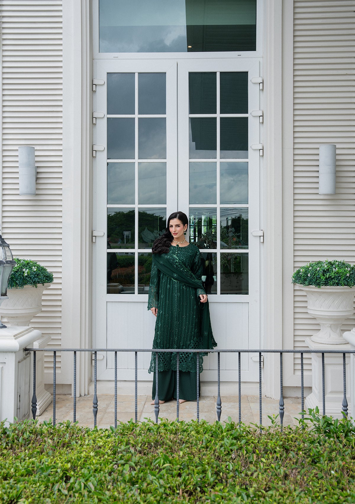 Embroidered Chiffon BT006981-GRN