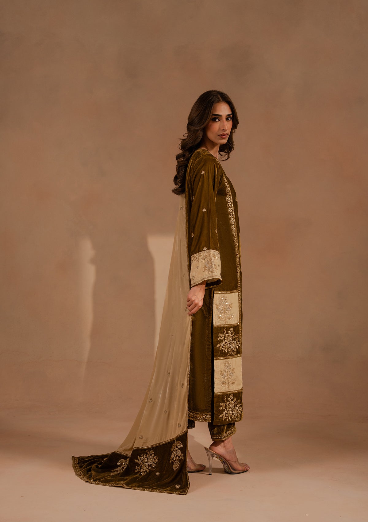Embroidered Velvet BT007025-BRW