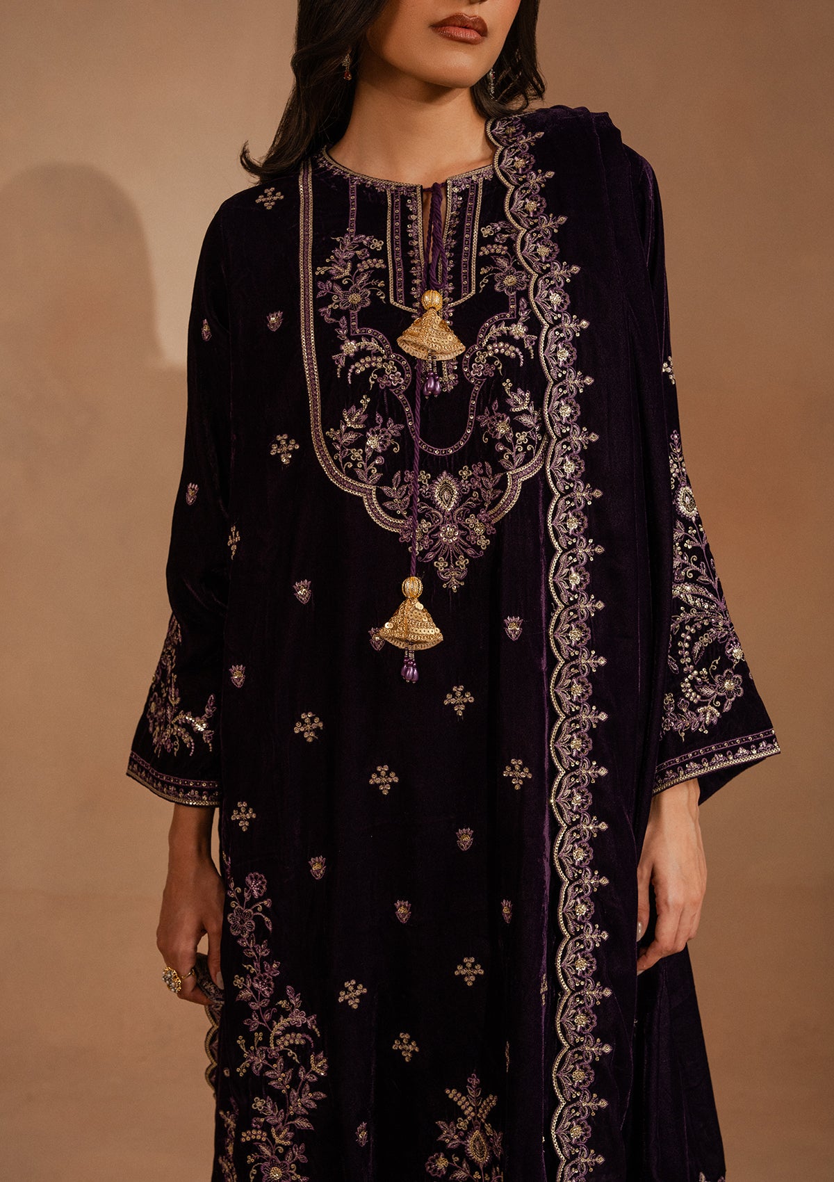 Embroidered Velvet BT007025-PRP