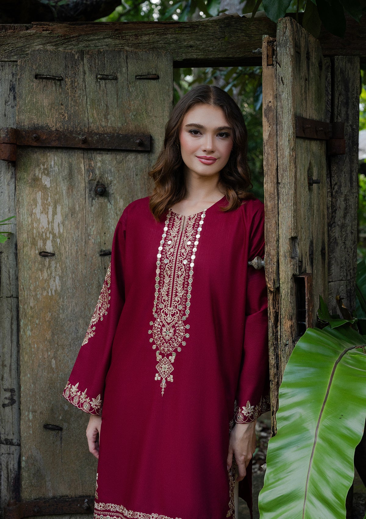 Embroidered Khaddar BT006931-MRN