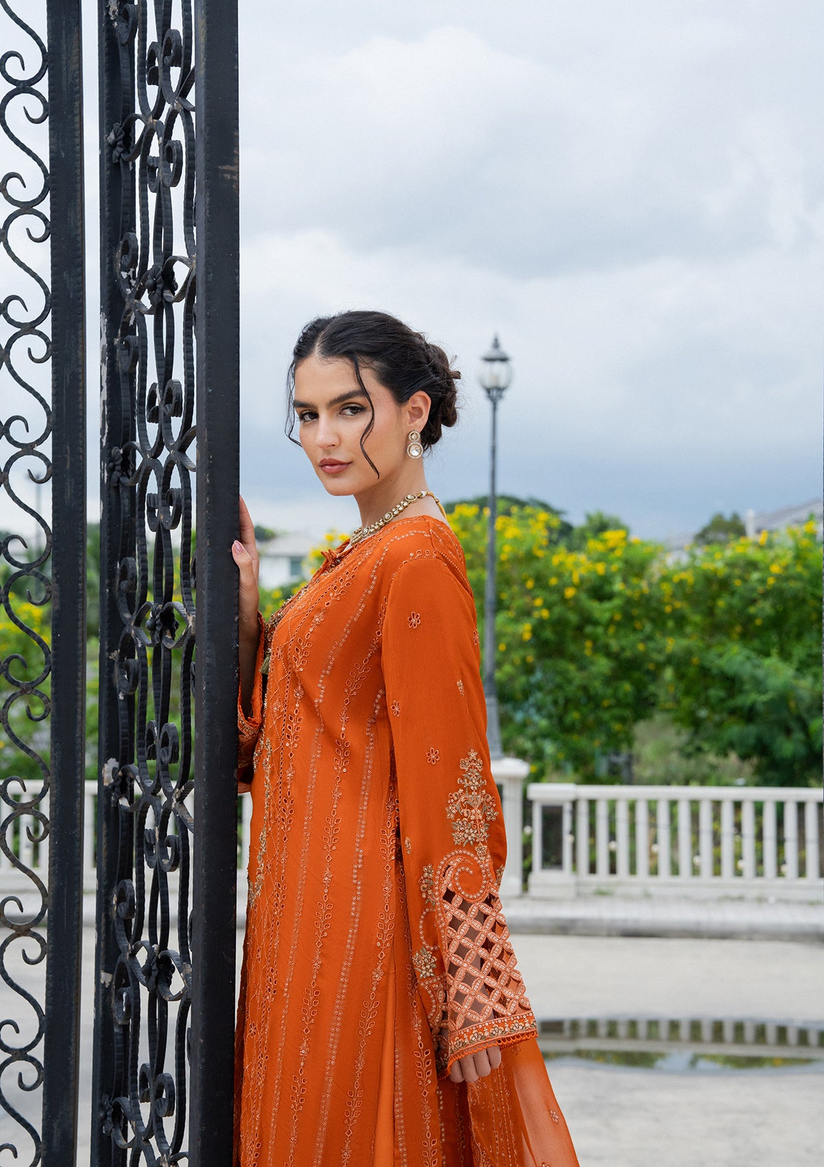 Embroidered Chiffon BT006979-MRD