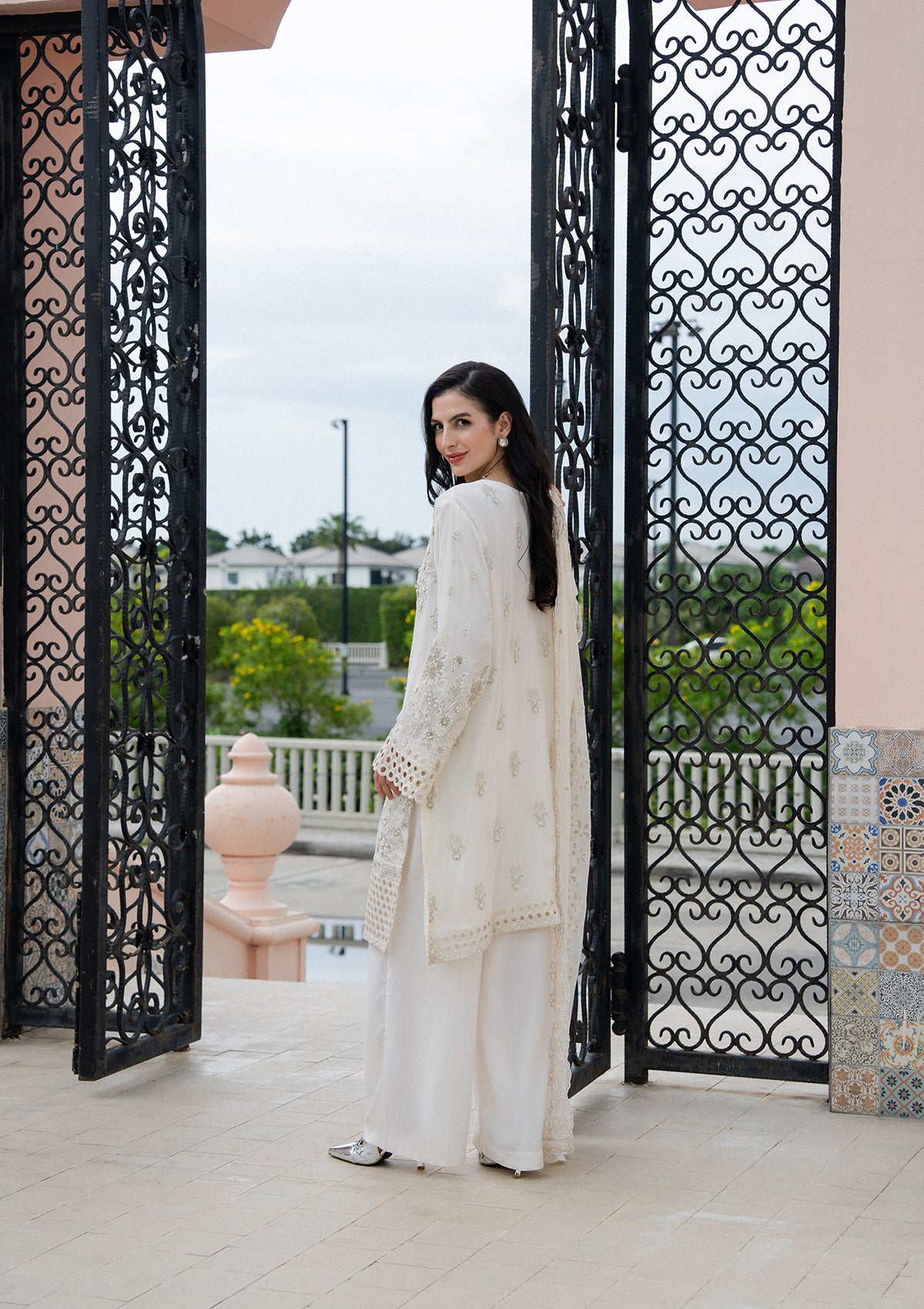 Embroidered Chiffon BT006980-OWH