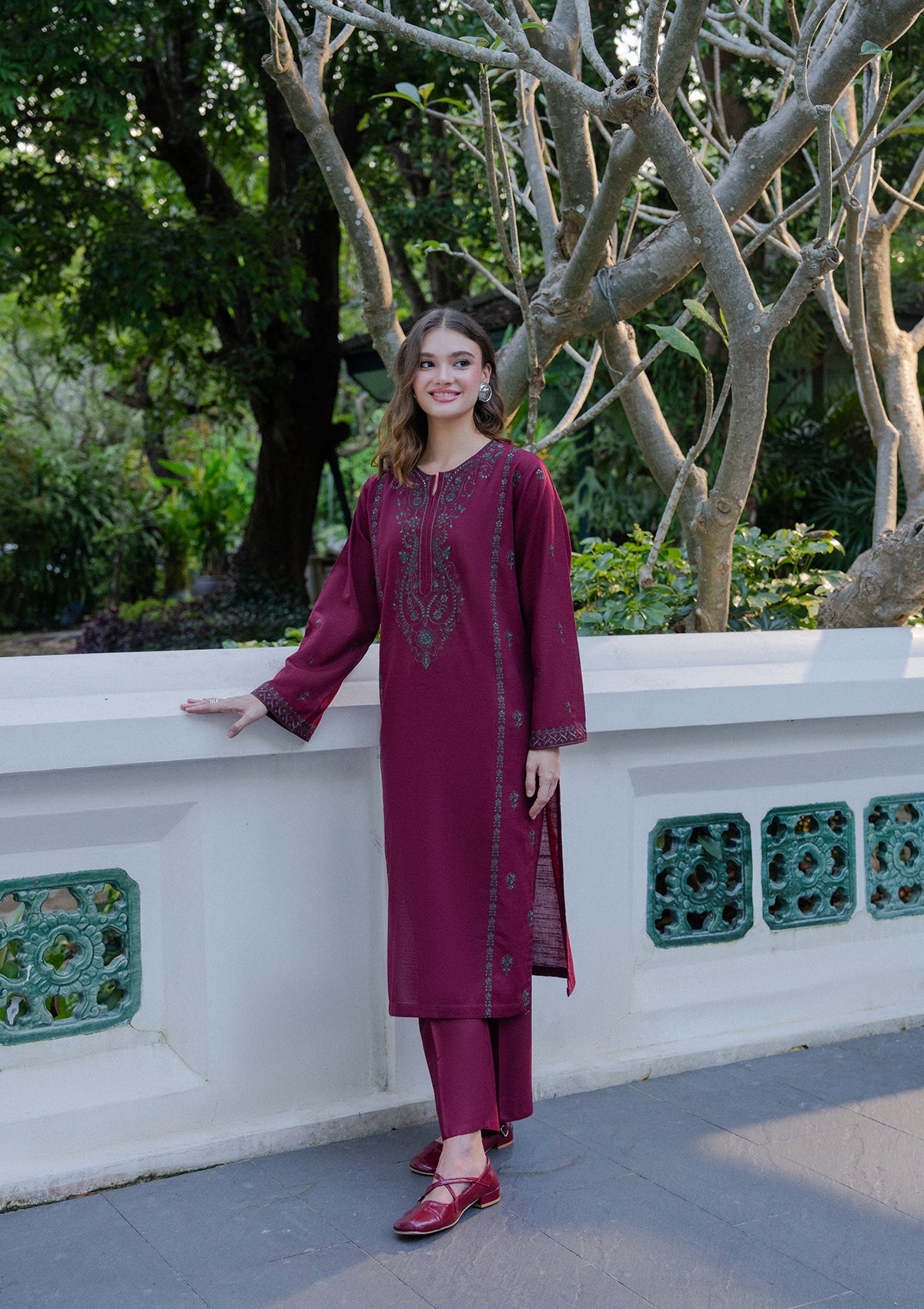 Embroidered Khaddar BT006930-MRN