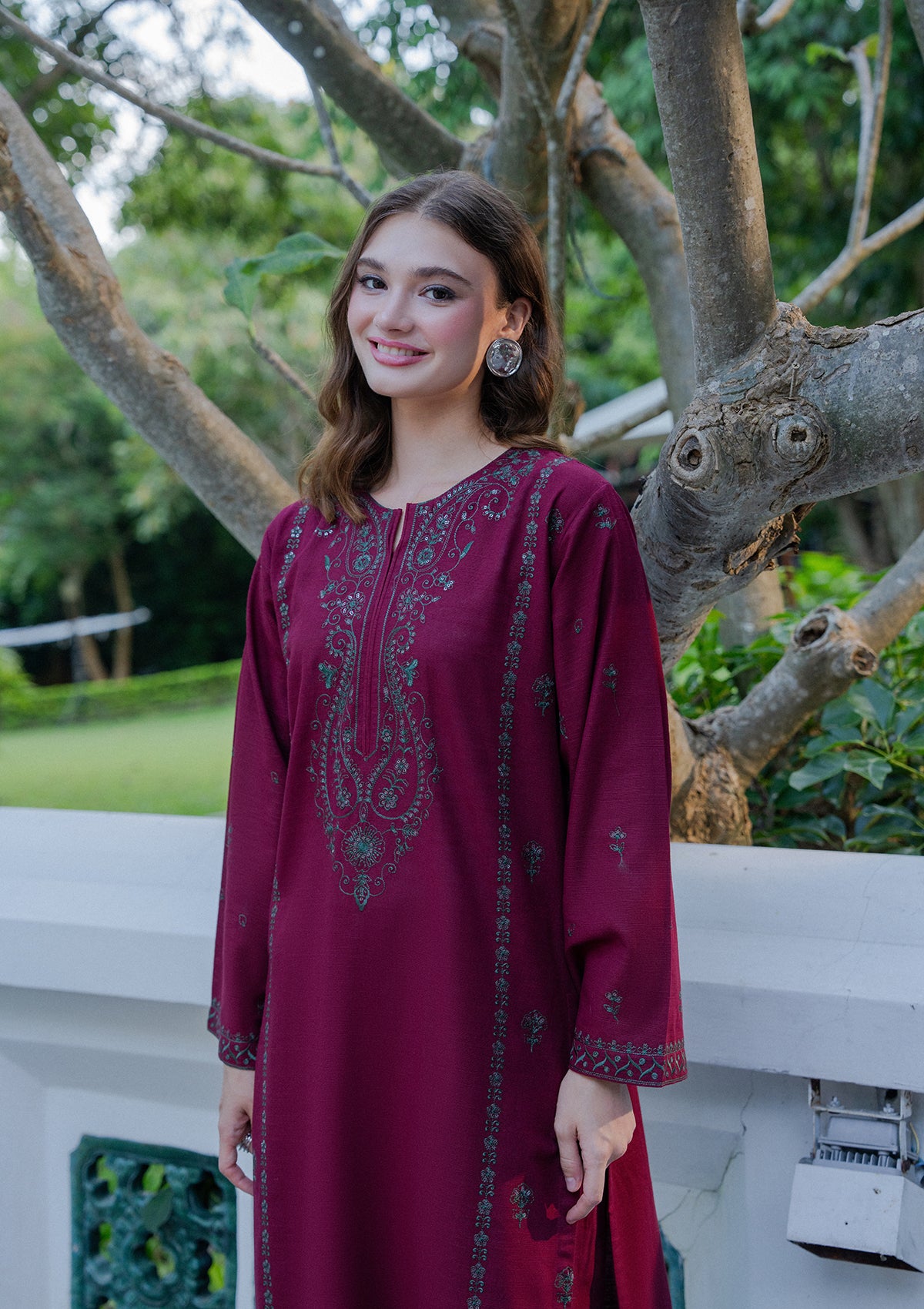 Embroidered Khaddar BT006930-MRN