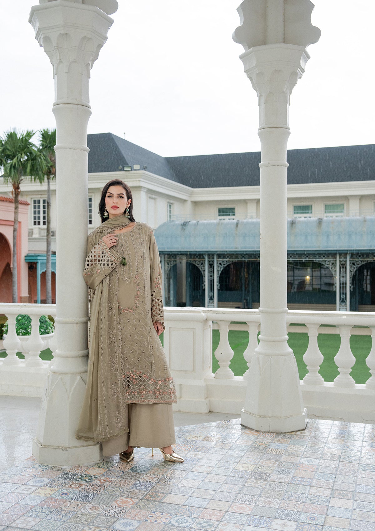 Embroidered Chiffon BT006979-BRW
