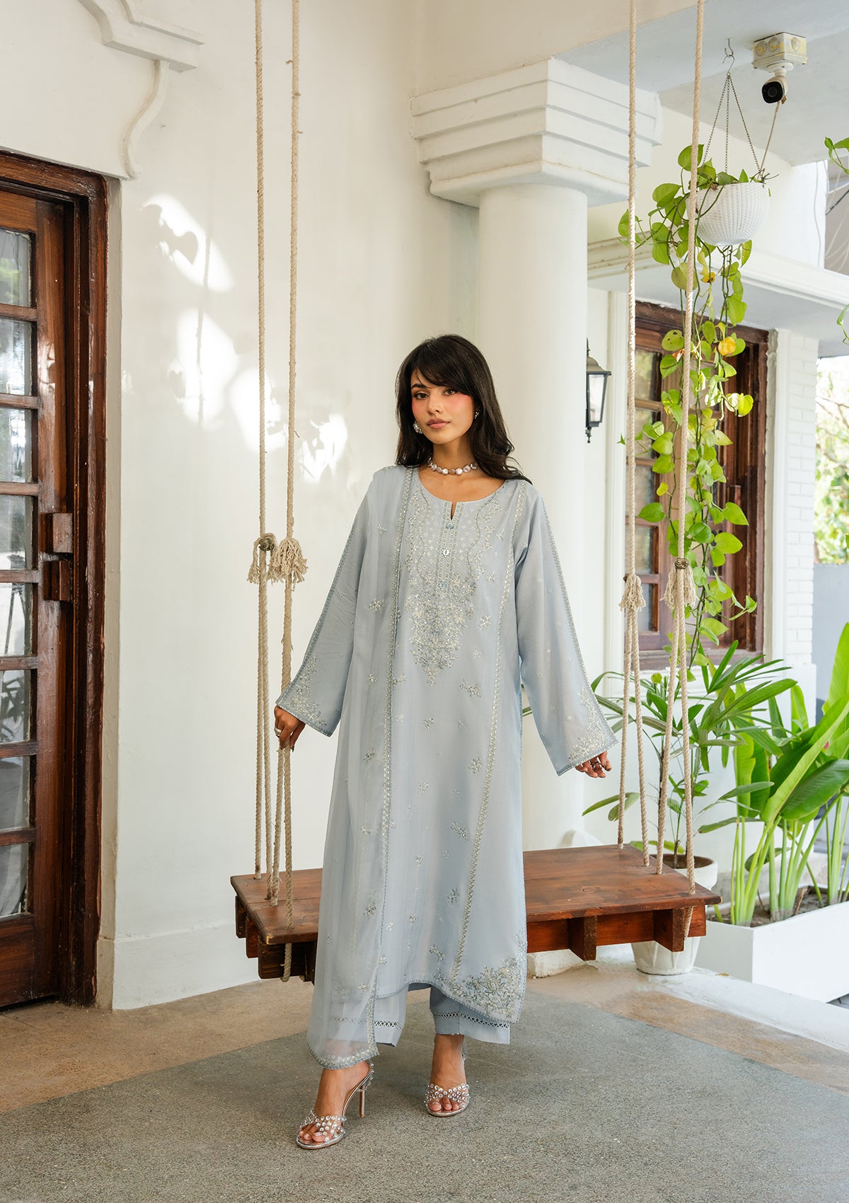 LUXURY Embroidered VISCOSE BT006604-SBL