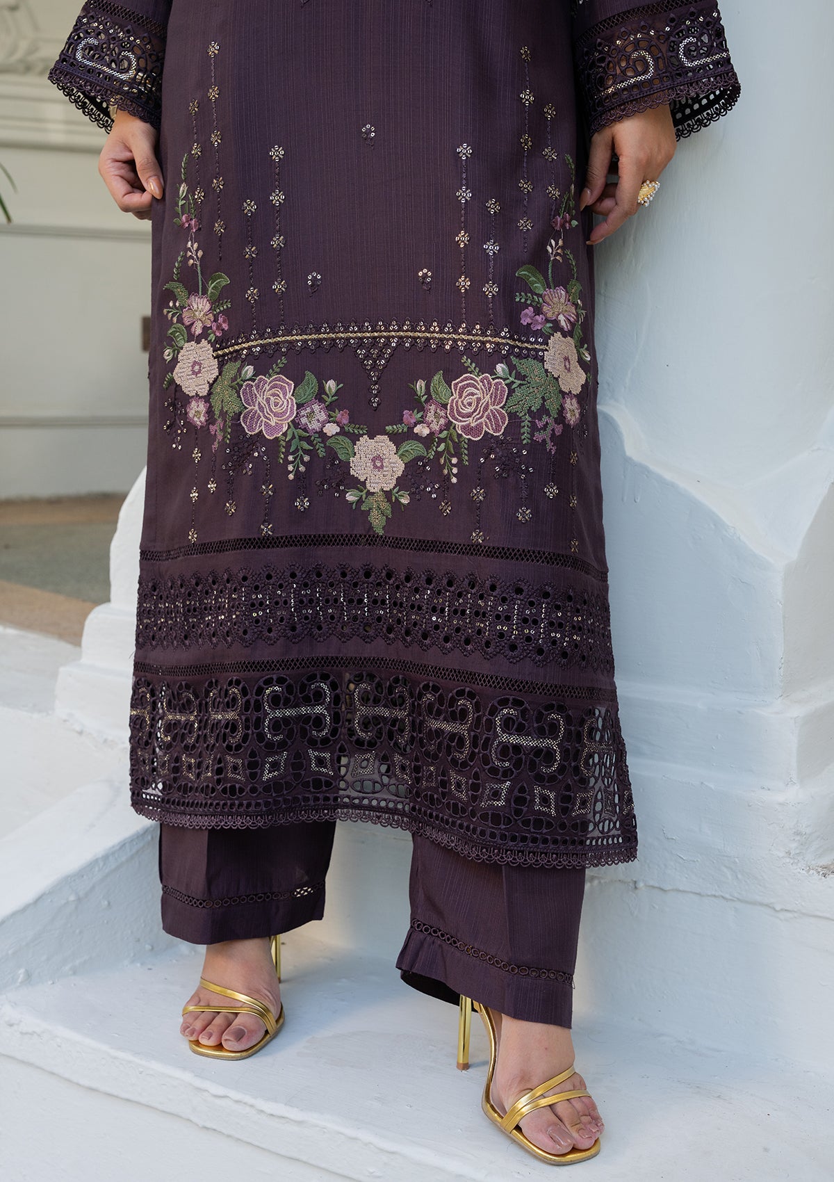 Luxury Embroidered Cotton Viscose  BT006889-PRP
