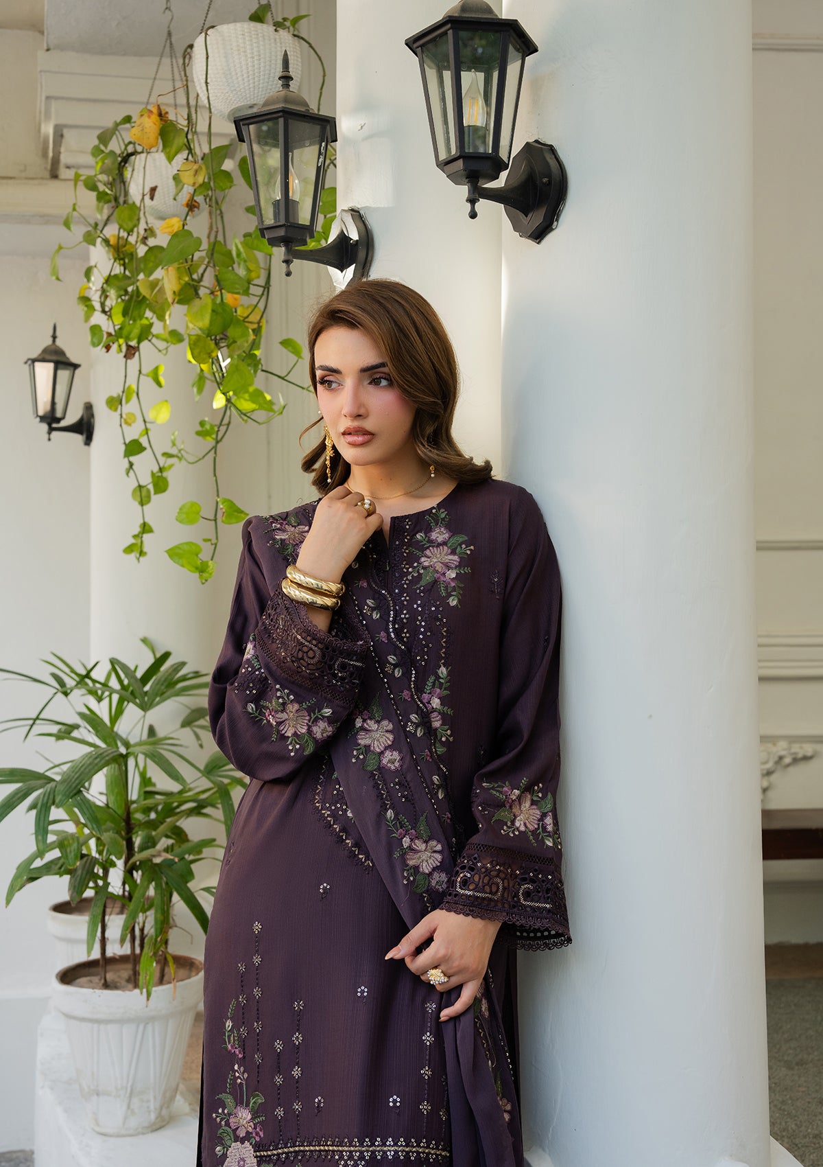 Luxury Embroidered Cotton Viscose  BT006889-PRP