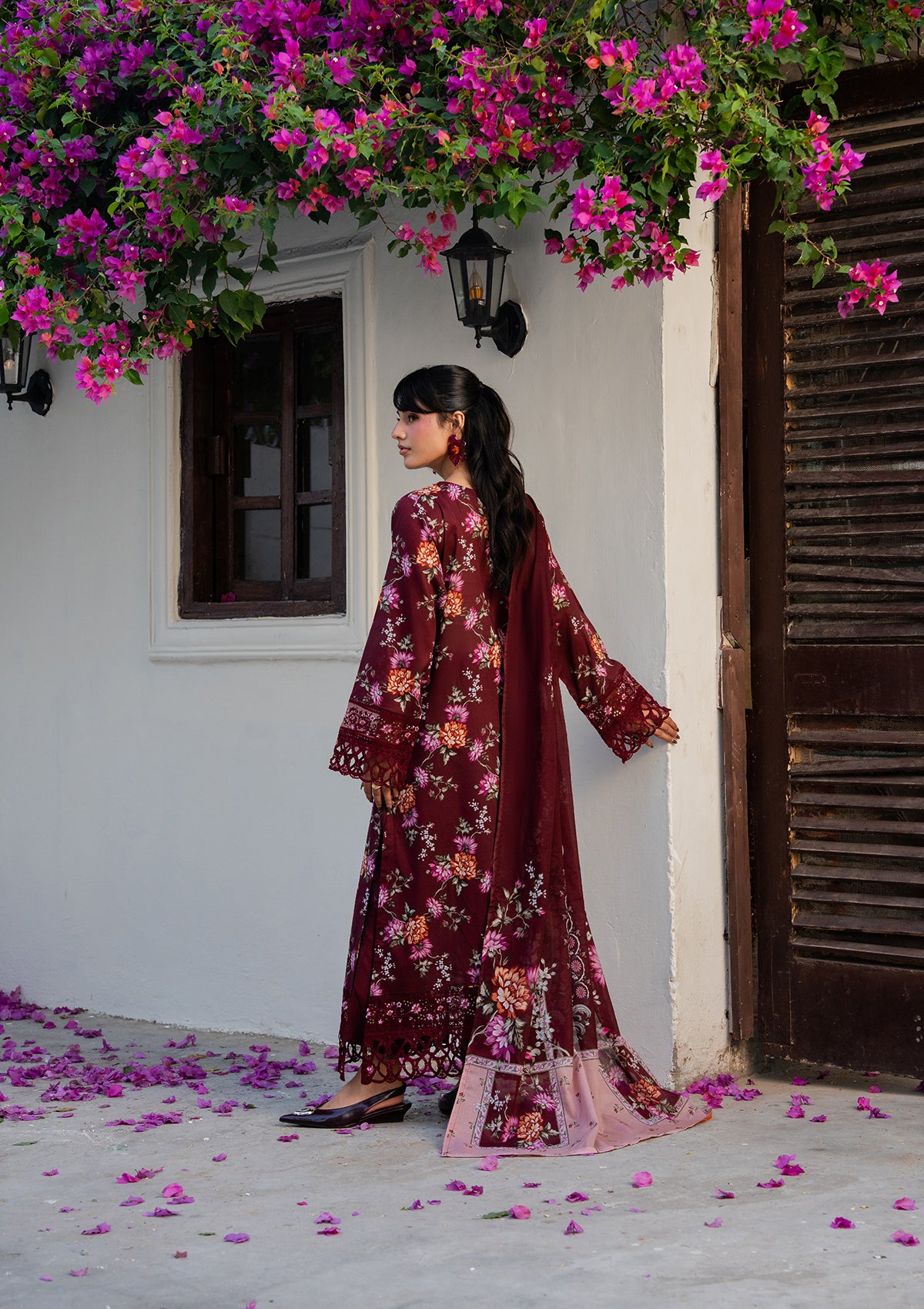 PRINTED EMBROIDERED Lawn BT006887-MRN