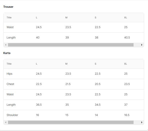 BT006513-DGN Size Chart