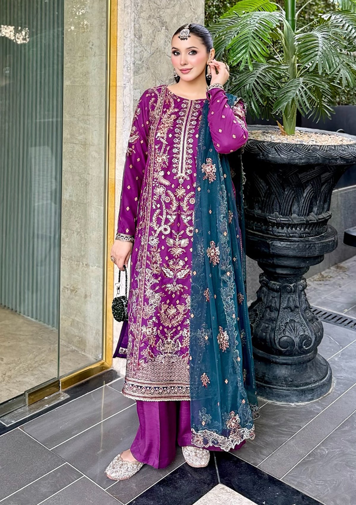 Embroidered Net BT6680-BTB BT6688-PRP